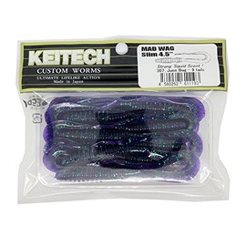 Keitech Mud Wag Slim, 4.5", #307 Jun Bug
