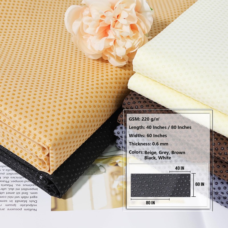 60x40 Inches Antislip Cloth, Vinyl Primary Cloth Backing Fabric, Rug