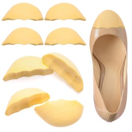 Anglekai 4 Pairs Shoe Fillers, Soft Shoe Filler Insert Toe Inserts for Shoes Loose, Toe Cushion Filler Insert with Non-Slip Strips for Women and Men