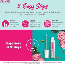fLASH Eyelash Serum, Serum for Long, Curled Lashes - Enhances and Strengthens...