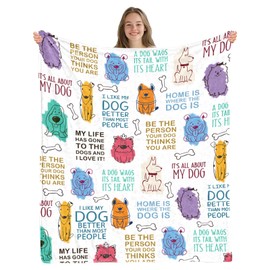 Wazzio Pet Blanket Gifts 50"x60", Cool Dog Gifts for Dog Lovers, Ideal Pet Themed Presents for Women, Blanket for Birthday Gift Ideas on Sofa Counch, Cute Animal Throw Blanket for Adult