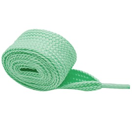 Elerevyo 1 Pair Solid Flat Shoelaces Thick Shoe Laces Wide Solid Color Strings for Athletic Sneakers Boots 140cm/55.12" Green