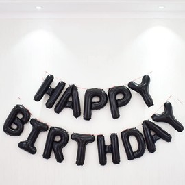 FAMULIA Happy Birthday Balloons, Happy Birthday Balloons, Set (black), Letters, Birthday, Celebration, Decoration, Decoration