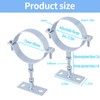 2 Pcs 3 Inch Adjustable Pipe Bracket, Heavy Duty Galvanized