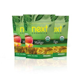 Next Organics Dried Mango, 16 oz Bag (Pack of 3)