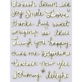 K and Company Poppyseed Word Clearly Yours Adhesive Epoxy Dome Embellishments