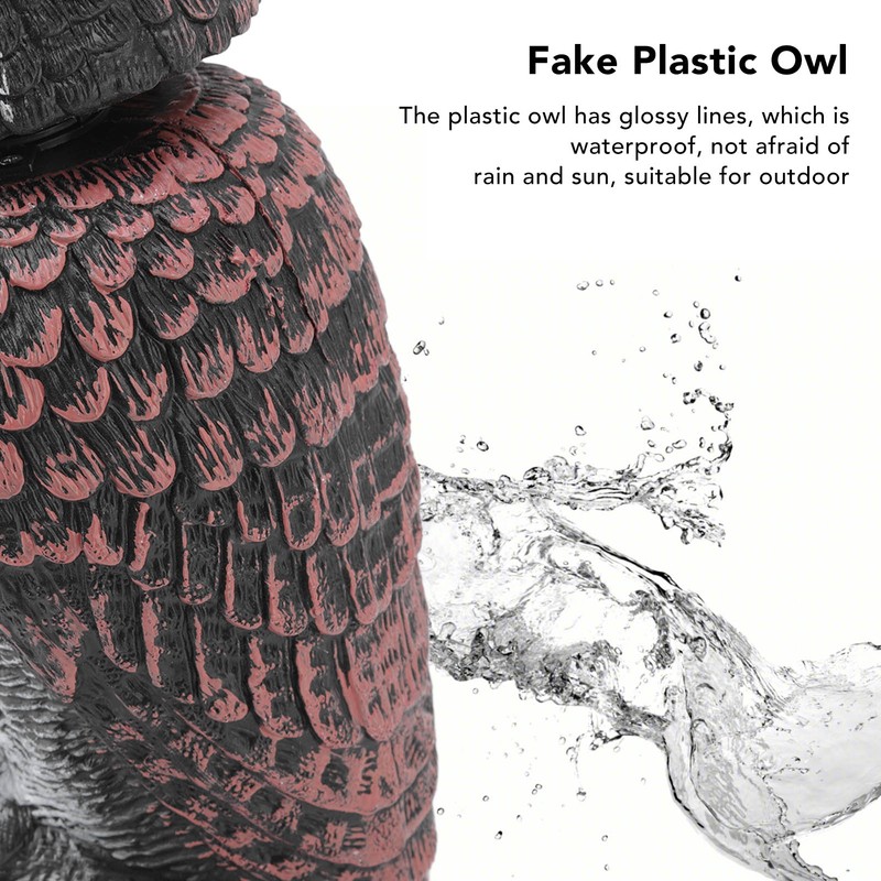 Owl Decoy Plastic Striped Small Shakeable Waterproof Vivid Shape Fake