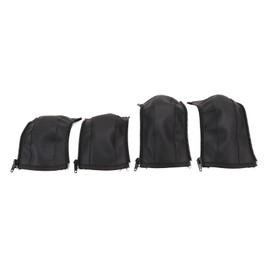 4pcs Stroller Handlebar Cover Waterproof Sweat Absorbing Strong Grip PU Leather Handlebar Cover Black