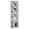 MoNiBloom 68" Tall Slim Narrow Clear Display Cabinet with Acrylic