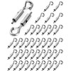 QWORK Steel Wire Rope Hanger, 40 Pack Portable Hook &
