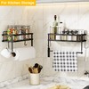 ESOW Paper Towel Holder with Shelf Storage, Adhesive Wall Mount