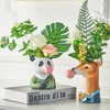 Resin Animal Head Vase, Blowing Bubbles Creative Vase, Home Living