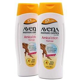 Avena Instituto Espanol Avena Instituto Español Arnica Lotion Tired Legs, Improves Skin Appearance, Even Varicose Veins Areas, Refreshes Legs, 2-Pack of 17 FL Oz each, 2 Bottles