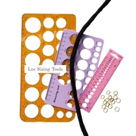 Bead It Wear It Love It Loc Measuring Tool, Sisterlocks Microlocs Wicks Sizing Tool, Dreadlock Hair Accessories, Precision Loc Measuring Tools Set for Perfect Loc Jewelry Sizing (Small (2-10mm))
