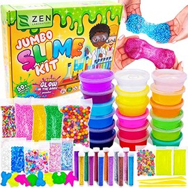 Kit de limo de bricolaje para niñas y niños, kit de elaboración de limo con purpurina que brilla en la oscuridad, manualidades, los kits de limo...   