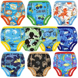 MooMoo Baby Training Underwear 10 Packs Absorbent Potty Training Pants for Boys and Girls Cotton Pee Pants 5T