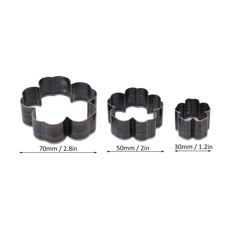 3PCS Flower Shaped Cutter Set Leather Cutting Die Leather Cutting