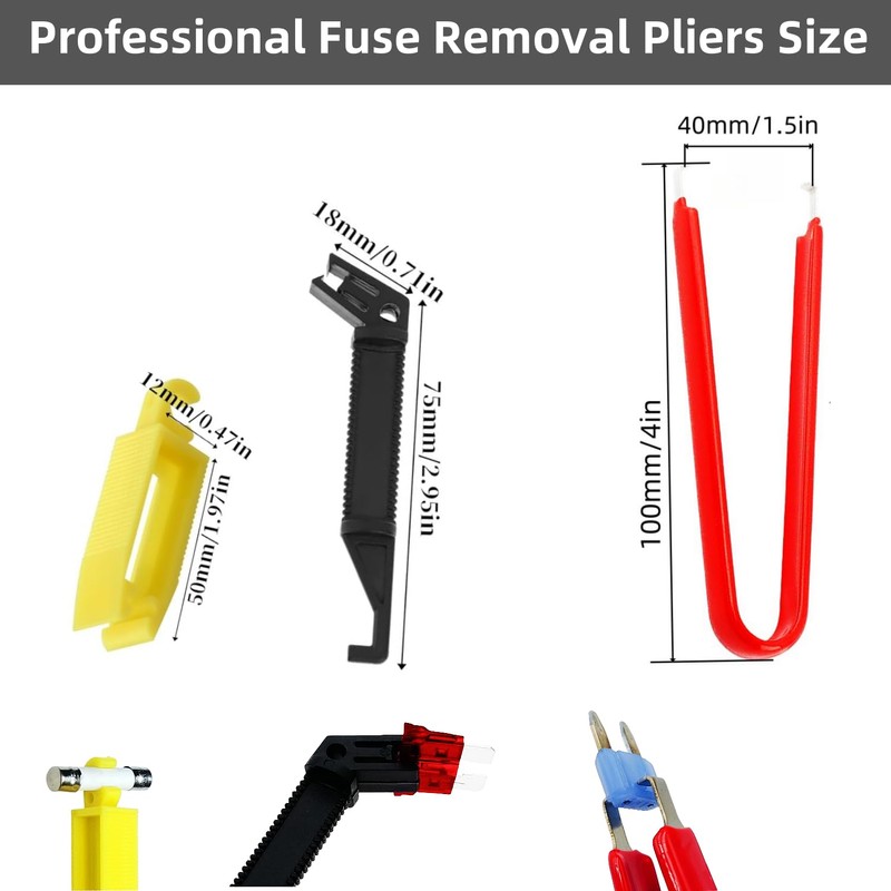 Funayama 4-Pack Relay Puller Pliers, Fuse Puller Pliers, Auto Relay