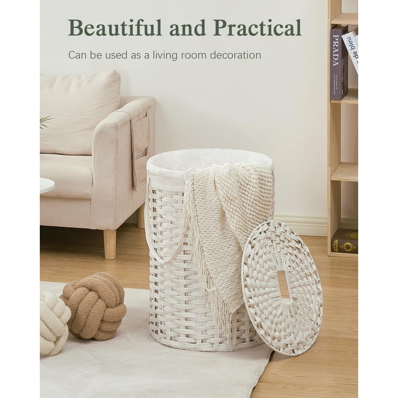 SETVSON Laundry Hamper with Lid Laundry Basket with Lid 19.0