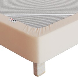 WRAPPYBAG 180 x 200 cm Cotton Bed Cover with Elasticated Straps - Renew and Modernise Your Old Bed - Beige - 6 Sizes Available