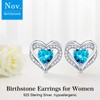 Iefil Earrings for Women Teen Girls, 925 Sterling Silver November