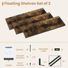 Heimlove 24 Inches Rustic Brown Floating Shelves,8 Inches Deep Wall