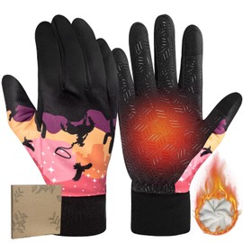 Pixel Panda Winter Gloves for Men Women - Waterproof Warm Glove for Cold Weather, Thermal Gloves Touch Screen Finger for Running?Cycling?Driving
