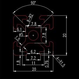 IXGNIJ 4pcs 250mm T Slot 2020 Aluminum Extrusion European Standard Anodized Linear Rail for 3D Printer Parts and CNC DIY Silver(9.85inch)