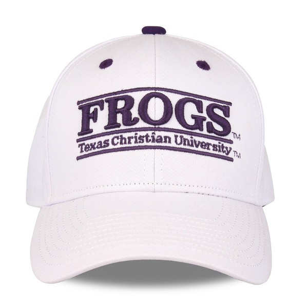 NCAA TCU Horned Frogs Unisex NCAA The Game bar Design Hat TCU, White, Adjustable, Non Team, Adjustable Size