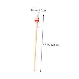 SAFIGLE 100Pcs Bamboo Ear Wax Removal Tools Convenient Ear Picks with Hanging Rope for Daily Use Random Color