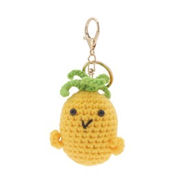 reddipus Pineapple Keychain for Women and Girls, Emotional Support Crochet Keychain Gift Backpack Keyring Bag Accessories (Pineapple)