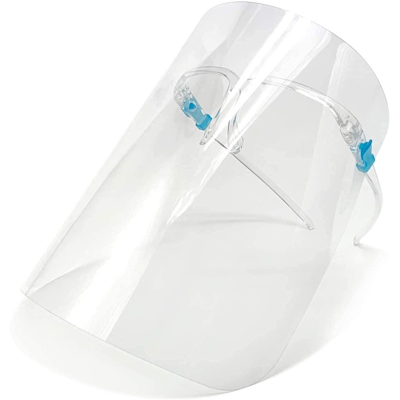 Full Face Protective Shield Visor, Face Shield with Glasses Transparent