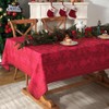 Yrendenge Christmas Red Tablecloth Poinsettia Washable Tablecloths Rectangular Holly Leaves