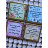 Love themed Bible verses set of coasters with gold trim