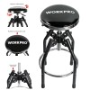 WORKPRO Bar Stools 360 Degree Swivel Black Chair Heavy Duty