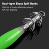 Luminous Squid Jig Hooks Saltwater,Glow Squid Fishing Lures Jigs Cuttlefish