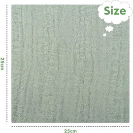 Mrracxy Baby Washcloth Burp Cloth Baby Muslin Cloth Baby Towels Soft Muslin Cloth Drool Bibs Newborn Baby 4-Layer Face Cloth Absorbent Boy Girl Pack of 10 25 x 25 cm