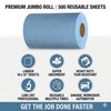 4 Rolls Industrial Cleaning Wipes Jumbo Roll 500 Sheets 12"x
