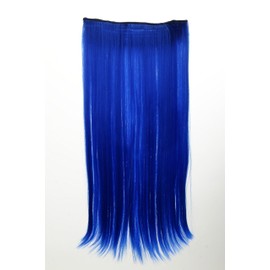 WIG ME UP - YZF-3177-TF2517 Hairpiece Extension Wide Hair Extensions 5 Clips Straight Blue Neon Blue
