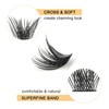 QUEWEL Individual Eyelashes 72 Pcs DIY Cluster Lashes D Curl