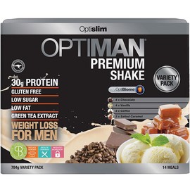 Optislim Optiman Premium Shake Variety Pack Sachets 56g X 14