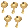 5Pcs Short Spoon Stainless Steel Ice Cream Scoop Tea Dessert