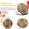 ANZHUO Retro metal compact travel mirror 1x/2x magnification compact portable