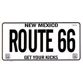 ROUTE 66 METAL LICENSE PLATE NEW MEXICO #574