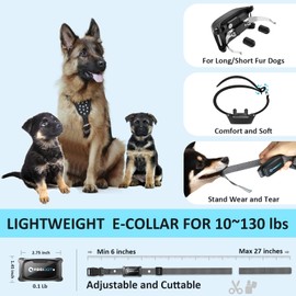 ABBIDOT Dog Training Collar with 151 Levels Waterproof, 5 Training Modes Shock Collar with Beep, Vibration, Shock