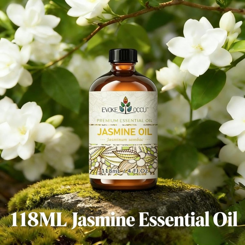EVOKE OCCU Jasmine Essential Oil for Cleaning, Air Freshening, Relaxing,