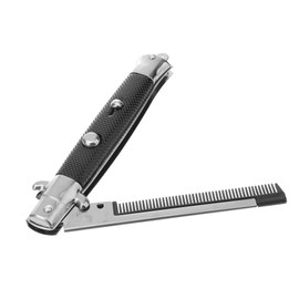 Baluue 1pc Foldable Metal Spring Comb Handle Portable Travel Comb for Men Lightweight and Stylish Random Pattern for Easy Hair Care The Go