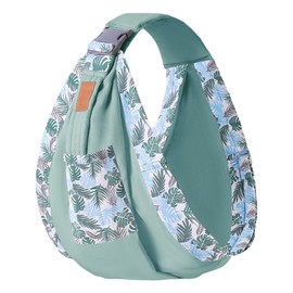 Baby Carrier Warp Cotton Skin Friendly Soft Labor Saving Baby Sling Carrier Wrap for Newborn Toddler Infant Green
