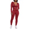 CLOCOR Two Piece Outfits for Women Long Sleeve Workout Sets