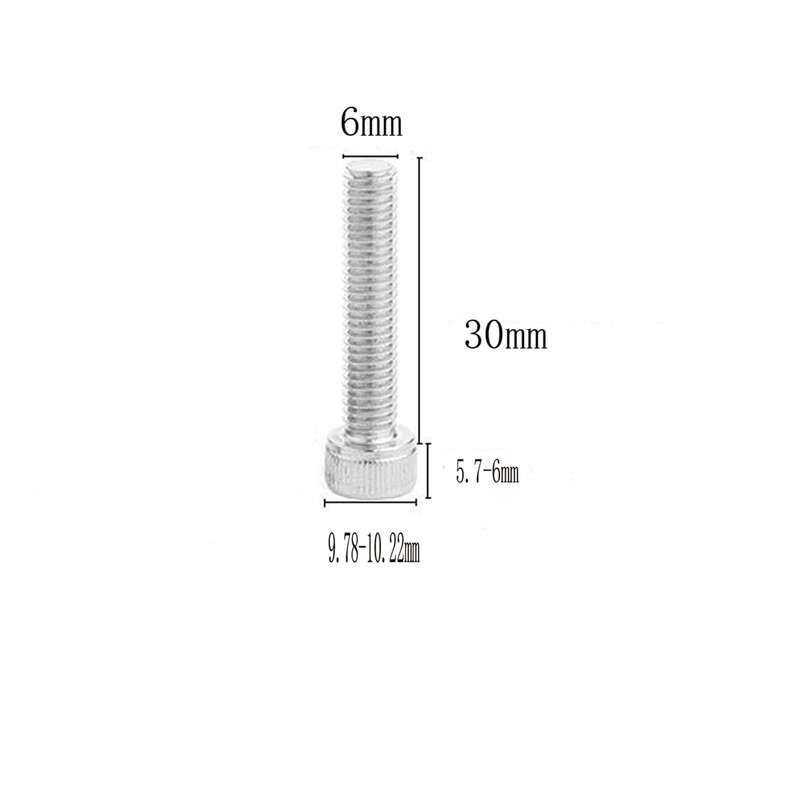 M6 Bolts, 20 Pcs Hex Socket Head Cap Screws Nuts